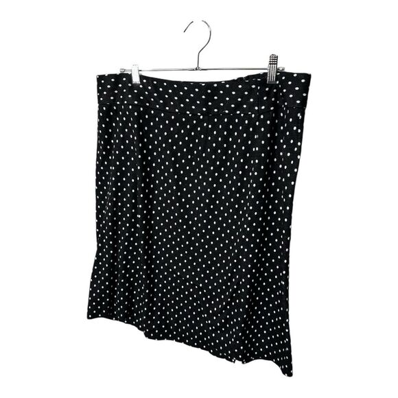 Lane Bryant Black & White Polka Dot Pencil Skirt  Plus Size 22 - Picture 3 of 6